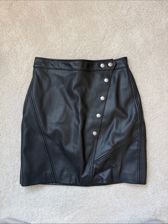 Blank NYC Dresses & Skirts - Blank NYC Black Faux Leather Snap-Front Mini Skirt